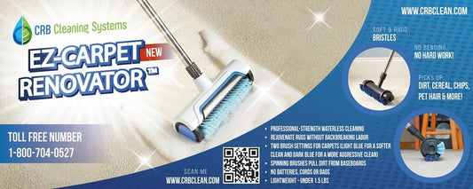 CRB Clean - EZ Carpet & Rug Renovator/Carpet Cleaning Brush